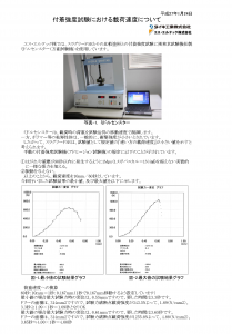 付着強度試験荷重速度